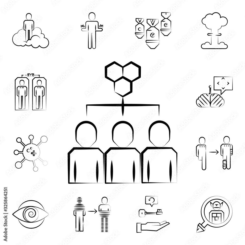 Poster hive icon. mad science icons universal set for web and mobile