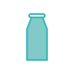 Isolated milk bottle dou color style icon vector design