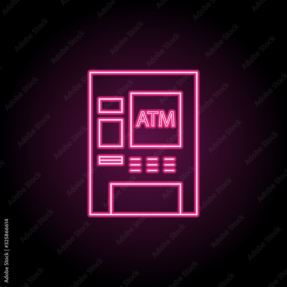 Poster atm icon. simple thin line, outline vector of banking icons for ui and ux, website or mobile applica