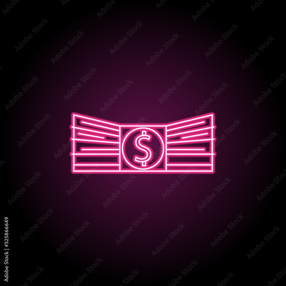 Aufkleber bundle of money icon. simple thin line, outline vector of banking icons for ui and ux, website or mo