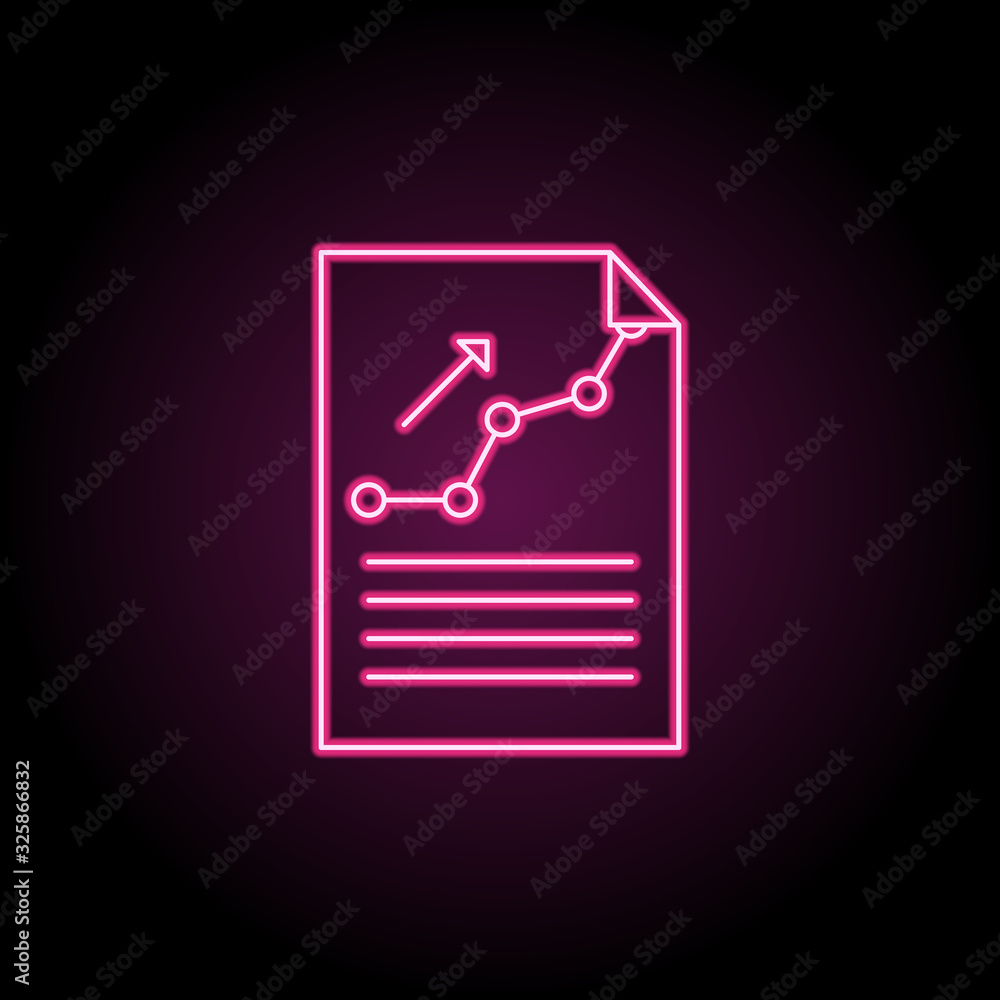 Poster report on paper icon. simple thin line, outline vector of banking icons for ui and ux, website or mo