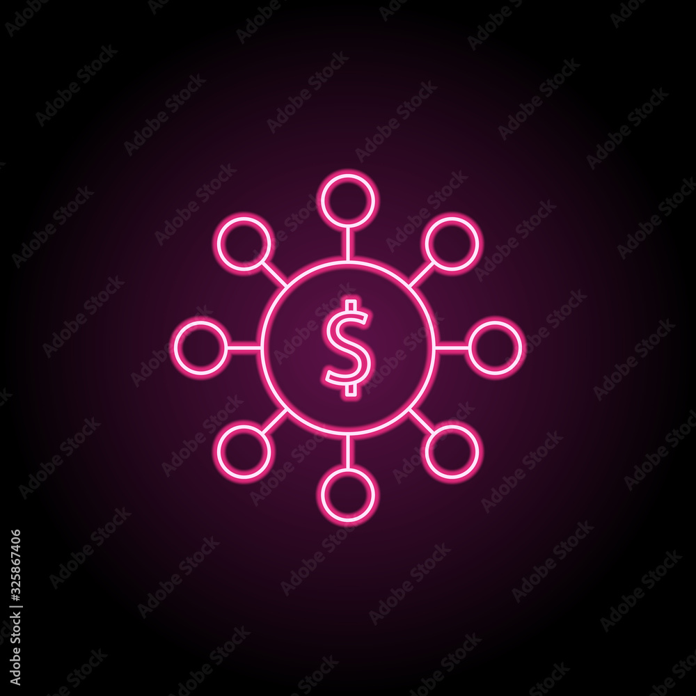 Aufkleber circle of money icon. simple thin line, outline vector of banking icons for ui and ux, website or mo
