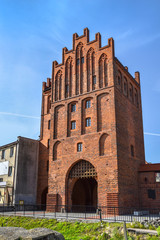Fototapeta premium Upper Gate in Olsztyn from the 14th century, Warmian-Masurian Voivodeship, Poland.