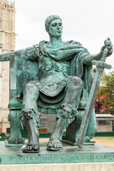 Fototapeta na wymiar Constantine Statue near the minster of York, UK