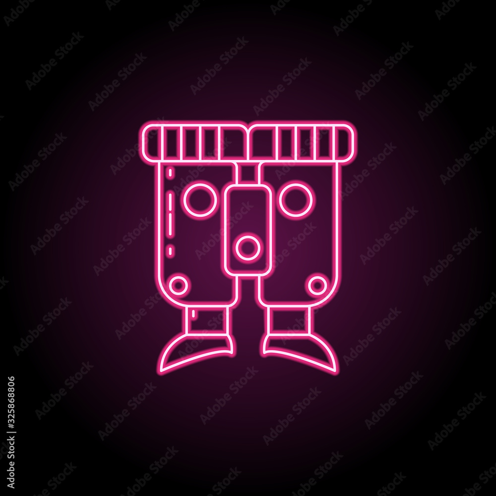 Poster binoculars icon. simple thin line, outline vector of camping icons for ui and ux, website or mobile 