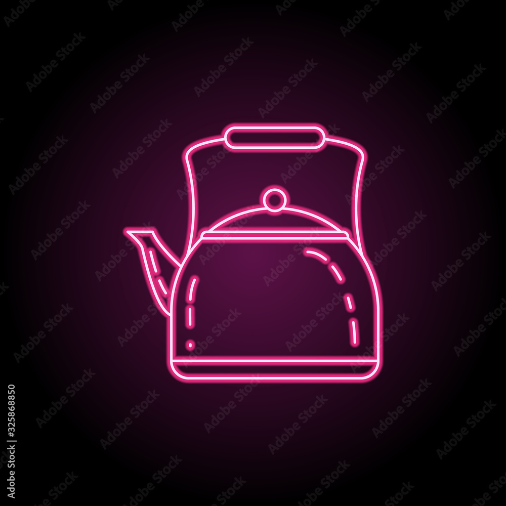 Poster kettle icon. simple thin line, outline vector of camping icons for ui and ux, website or mobile appl