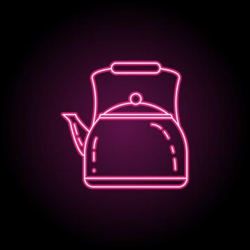 recommend clip art: Kettle icon. Simple thin line, outline vector of camping icons for ui and ux, website or mobile application