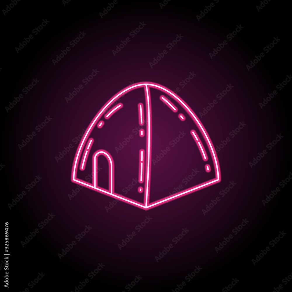 Poster tent icon. simple thin line, outline vector of camping icons for ui and ux, website or mobile applic