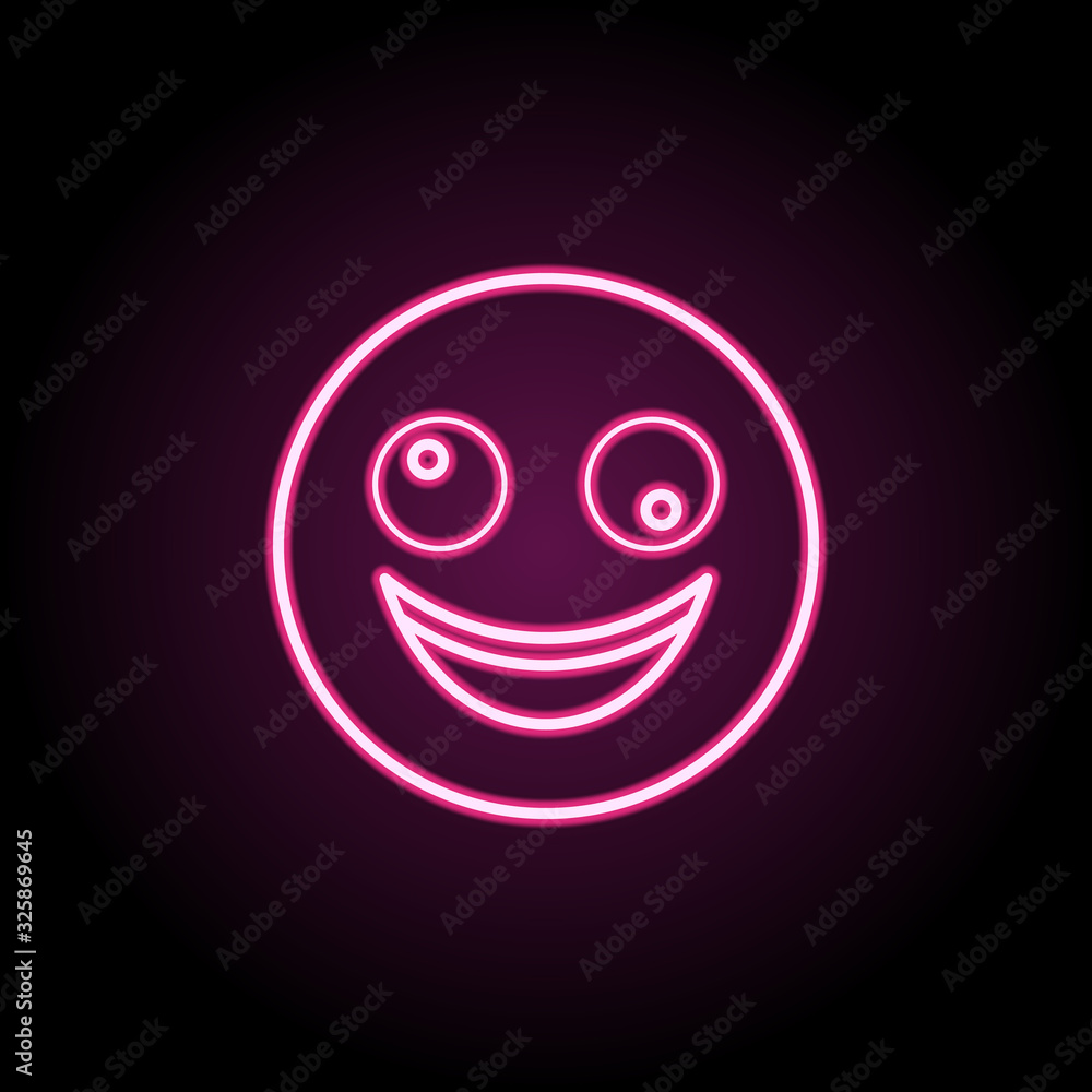 Poster dizzy neon icon. simple thin line, outline vector of emoji icons for ui and ux, website or mobile ap