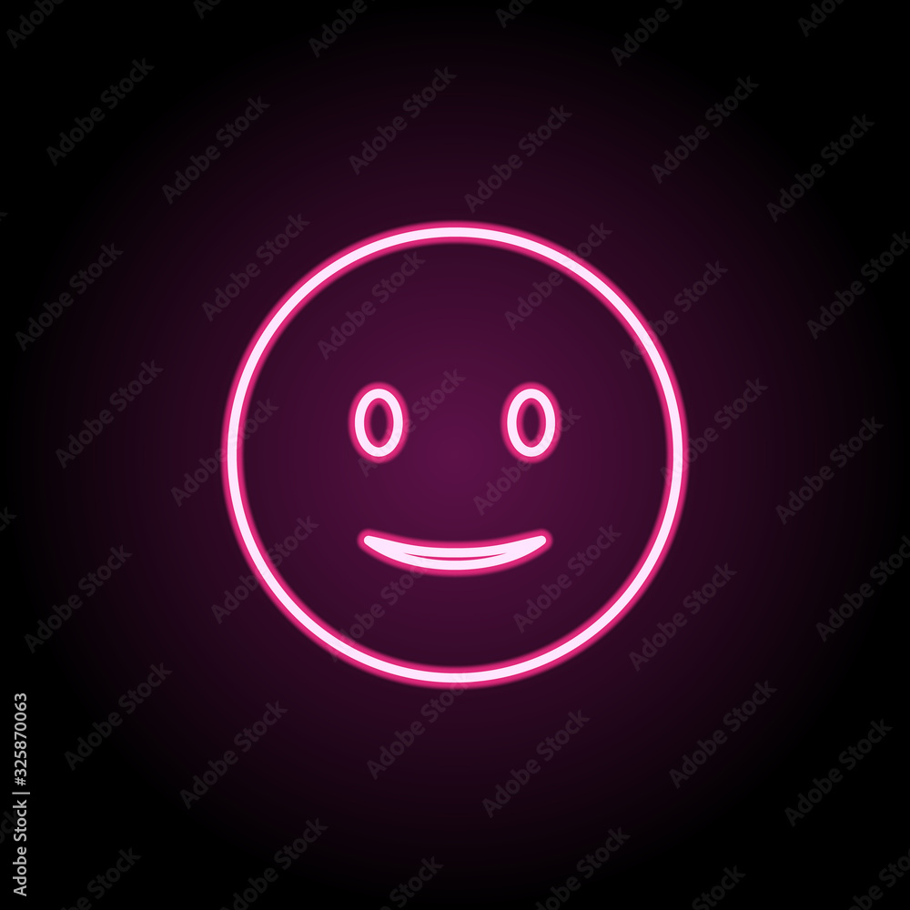 Aufkleber smile neon icon. simple thin line, outline vector of emoji icons for ui and ux, website or mobile ap