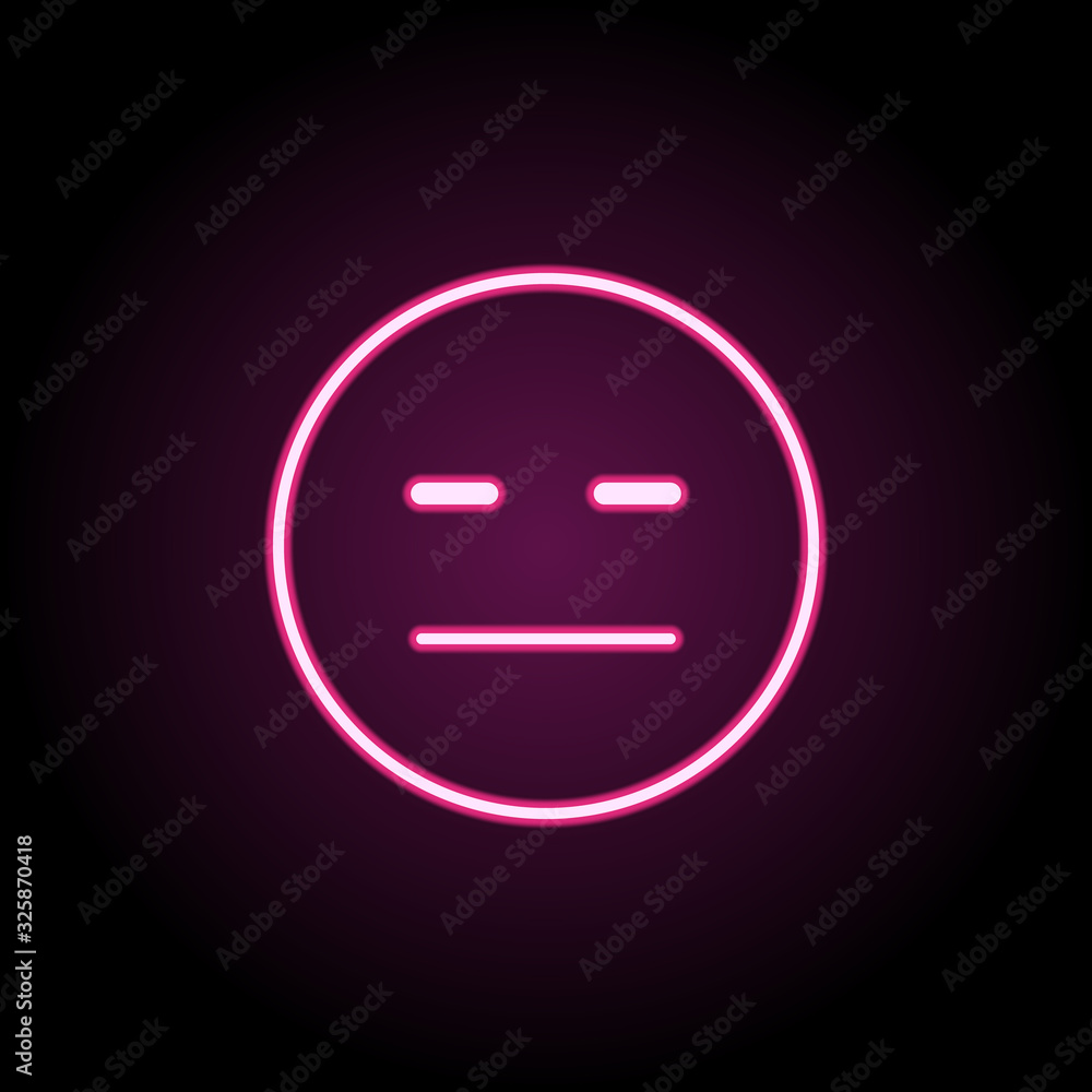 Poster mistrust neon icon. simple thin line, outline vector of emoji icons for ui and ux, website or mobile