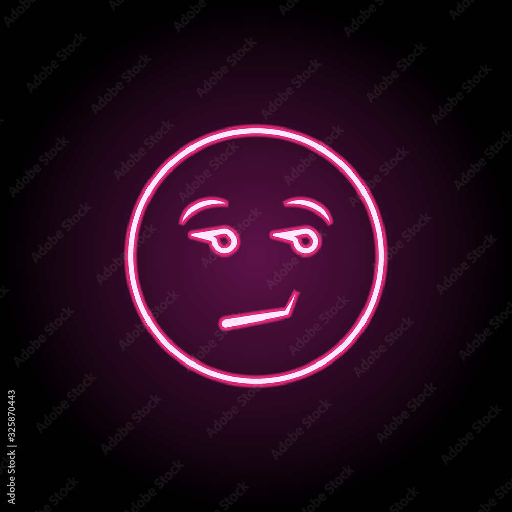 Aufkleber smirk neon icon. simple thin line, outline vector of emoji icons for ui and ux, website or mobile ap