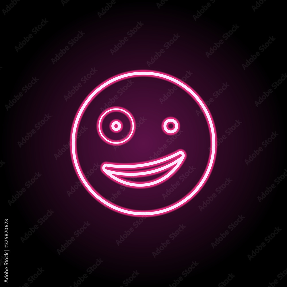 Poster fooled neon icon. simple thin line, outline vector of emoji icons for ui and ux, website or mobile a