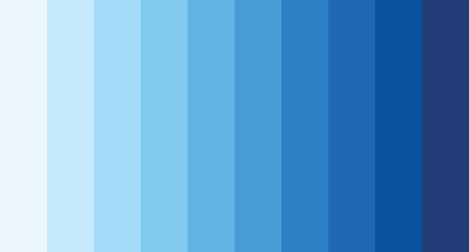 blue color chart