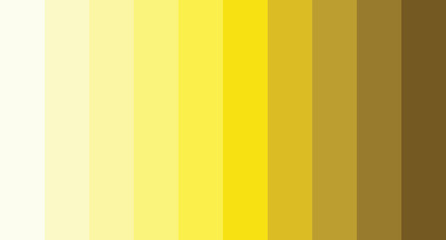 Yellow color palette vector illustration