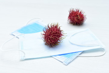 Abstract model of coronavirus strain from Wuhan, China
