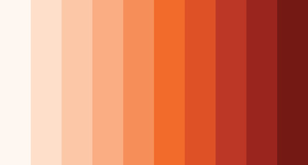 Orange color palette vector illustration