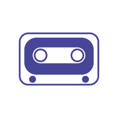 Isolated retro cassette line style icon vector design