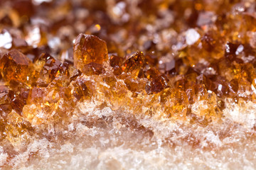 Citrine mineral close up. Gemstone background