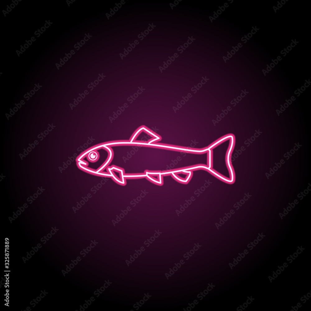 Aufkleber trout neon icon. simple thin line, outline vector of fish icons for ui and ux, website or mobile app