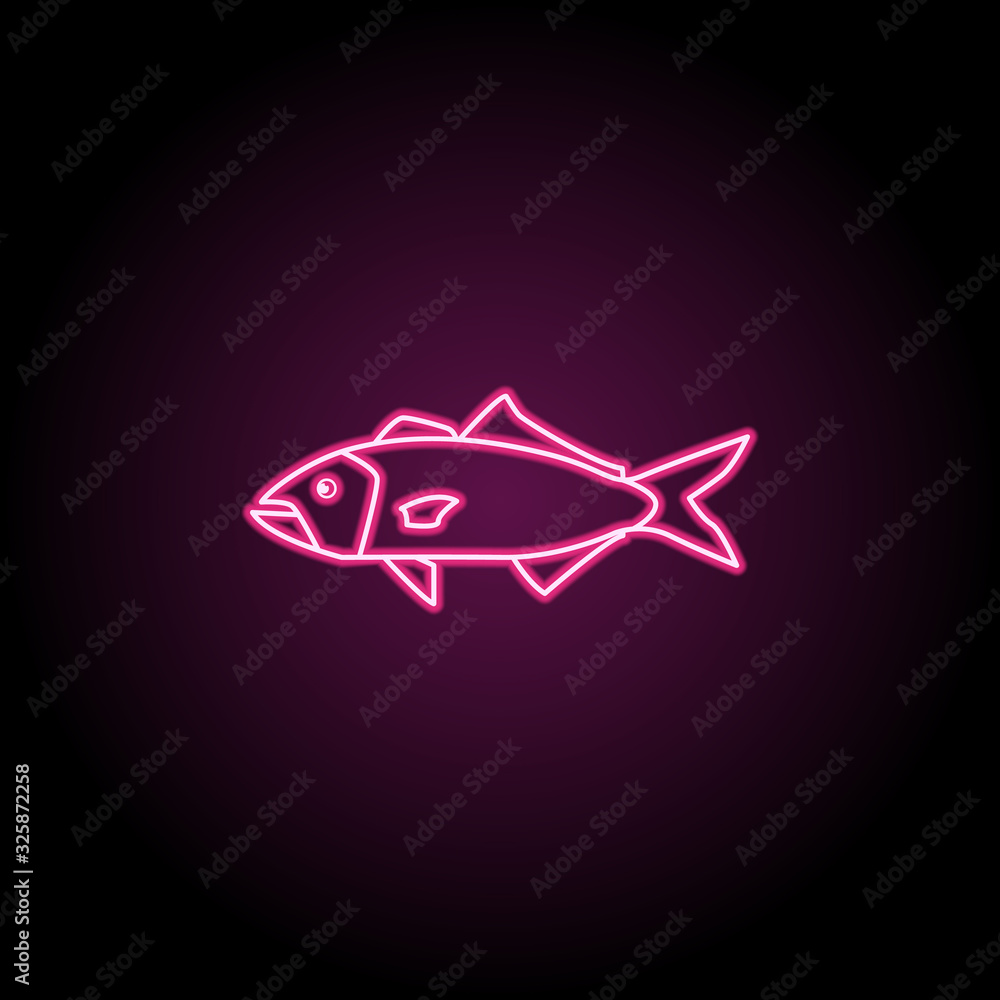 Aufkleber bluefish neon icon. simple thin line, outline vector of fish icons for ui and ux, website or mobile 
