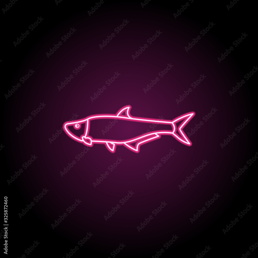 Poster torpon neon icon. simple thin line, outline vector of fish icons for ui and ux, website or mobile ap