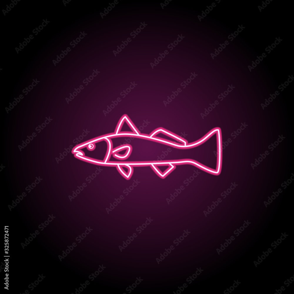 Aufkleber trout neon icon. simple thin line, outline vector of fish icons for ui and ux, website or mobile app