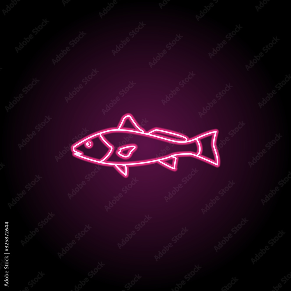 Aufkleber red drum neon icon. simple thin line, outline vector of fish icons for ui and ux, website or mobile 