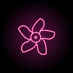 Abstract type of flowers neon icon. Simple thin line, outline vector of flower icons for ui and ux, website or mobile application
