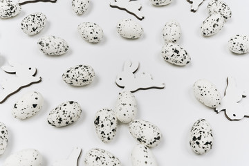 Easter composition made with eggs. Creative holiday concept