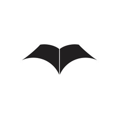 simple geometric book silhouette logo vector
