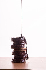 Alfajor spilling chocolate 