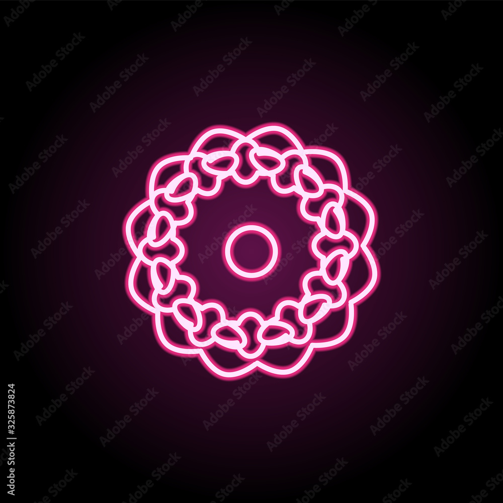 Aufkleber abstract type of flowers neon icon. simple thin line, outline vector of flower icons for ui and ux, 