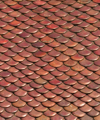 Dome covered with gilt bronze tiles applied like fish-scales