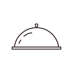 Isolated plate line style icon vector design