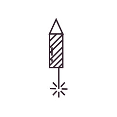 Isolated celebration firework line style icon vector design