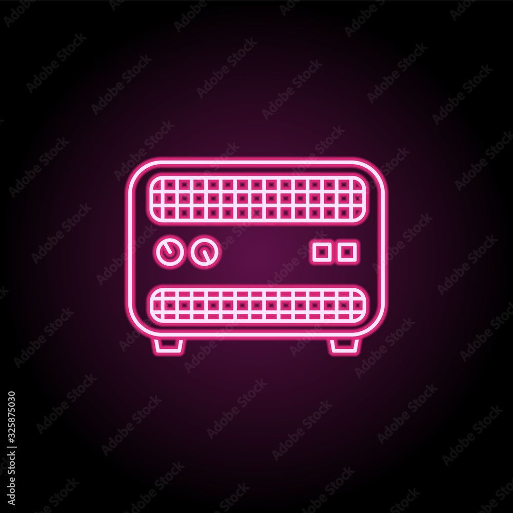 Poster radio vector icon. simple thin line, outline vector of household icons for ui and ux, website or mob