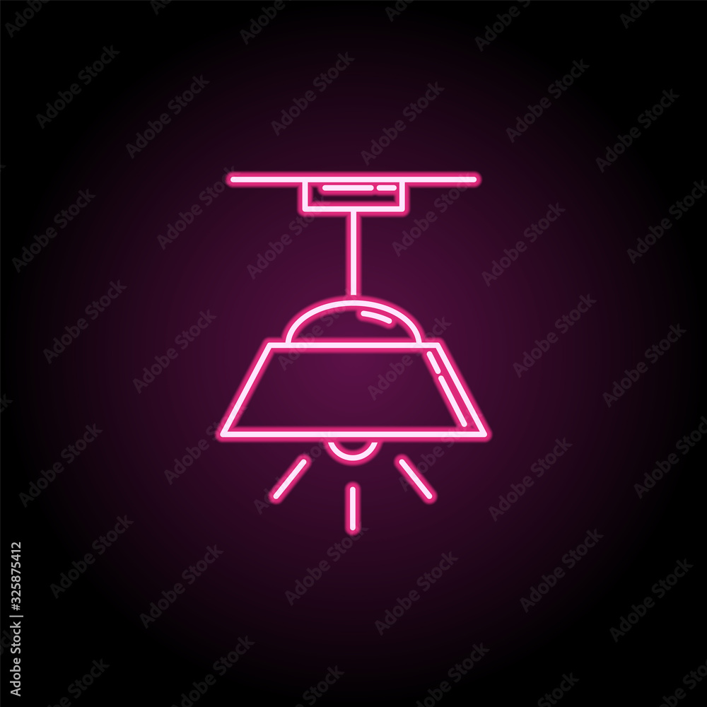 Poster chandelier eiling light linear icon. simple thin line, outline vector of household icons for ui and 