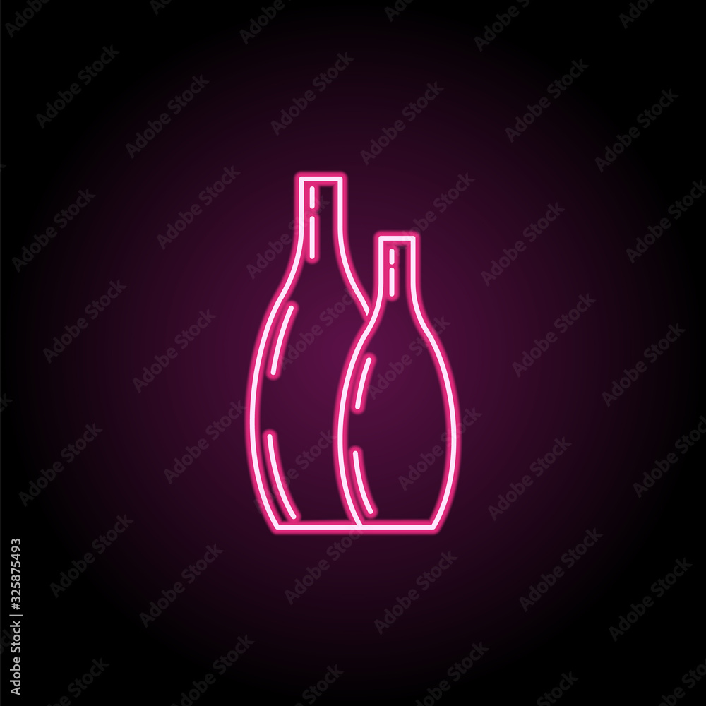 Poster modern vase icon. simple thin line, outline vector of household icons for ui and ux, website or mobi