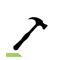 Hammer icon vector logo template