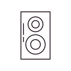 Isolated music speaker line style icon vector design