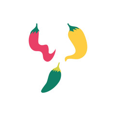 fresh chili peppers vegetables food icon