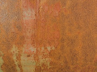 Rusty metal in retro style. Old metal iron panel. Abstract art background. Vintage wallpaper. Art design. Vintage effect.