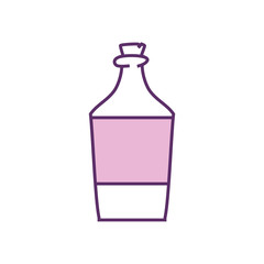 Isolated alcohol bottle line fill style icon vector design