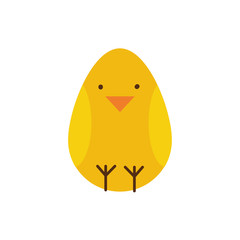 cute little chick spring flat style