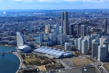 Fototapeta premium 横浜みなとみらい・空撮