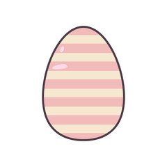 Happy easter egg line and fill style icon vector design