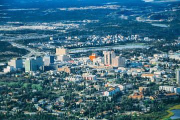 Yellowknife seen from the air