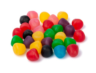 jelly sweets isolated on the white