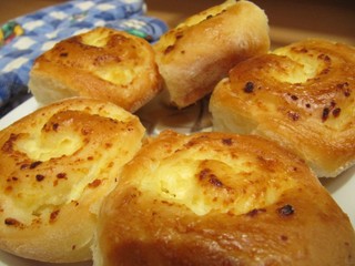 Cheese dough called snails.